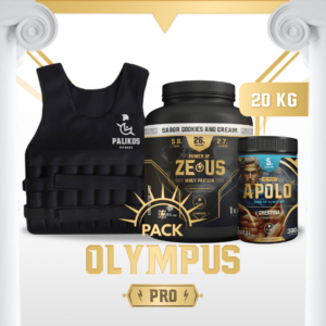 PACK OLYMPUS PRO 🏆 |  Chaleco de Peso (15 kg o 20 kg) + Olympic Apolo + Zeus