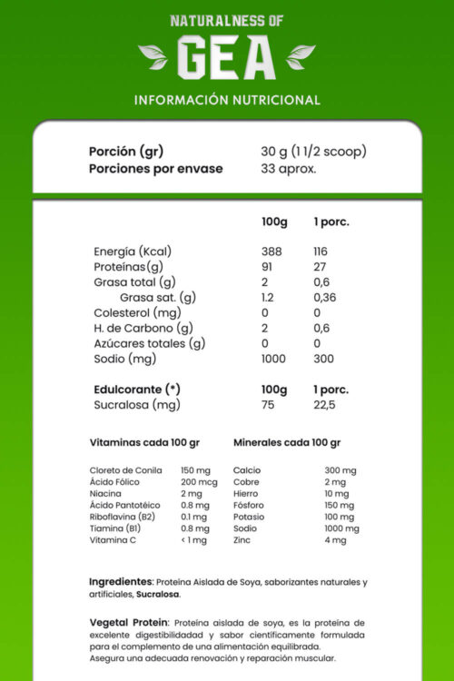 GEA 🌳 - Vegan Protein (1 KG) - Imagen 3