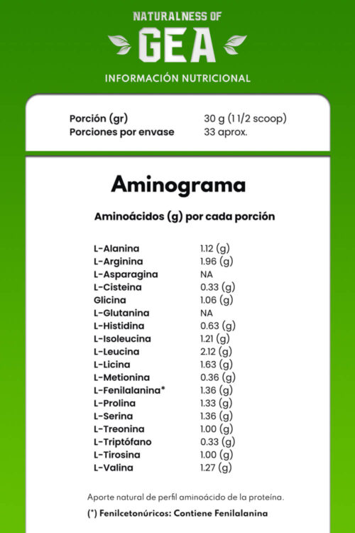 GEA 🌳 - Vegan Protein (1 KG) - Imagen 4