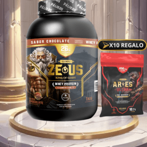 Proteina whey Zeus + 10 sashet de Pre entreno Ares